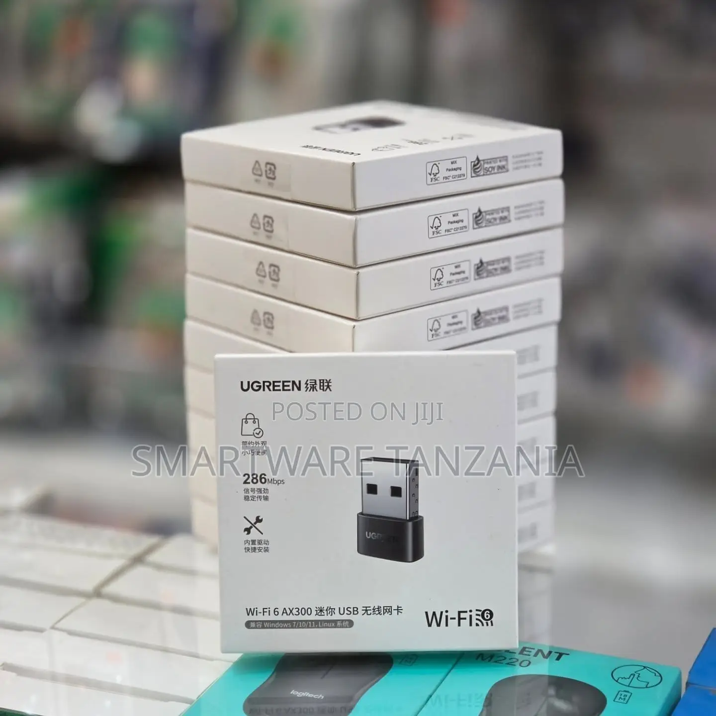 UGREEN Wi-Fi 6 AX300 USB Wireless Adapter, Compatible With Windows