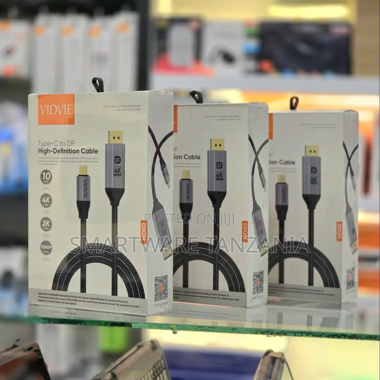 Vidvie Type-C to DisplayPort Cable, 4K@60Hz, 10ft Braided Design