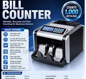BILL COUNTER / MONEY COUNTING MACHINE * Fast Counting – Up to 1,000