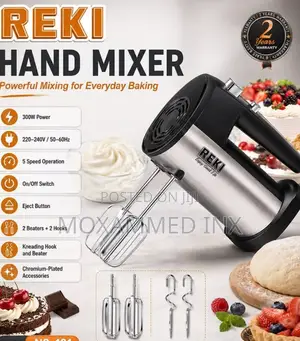 REKI HAND MIXER – MODEL N3-101 * 300W Powerful Motor 5 Speed Opera
