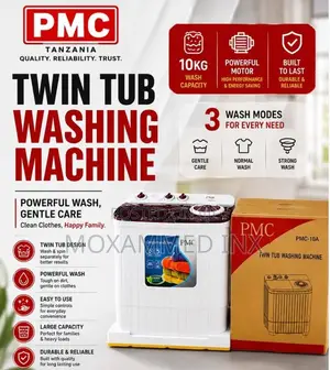 PMC Twin Tub Washing Machine – 10KG* Model: PMC-10A Capacity: 10KG