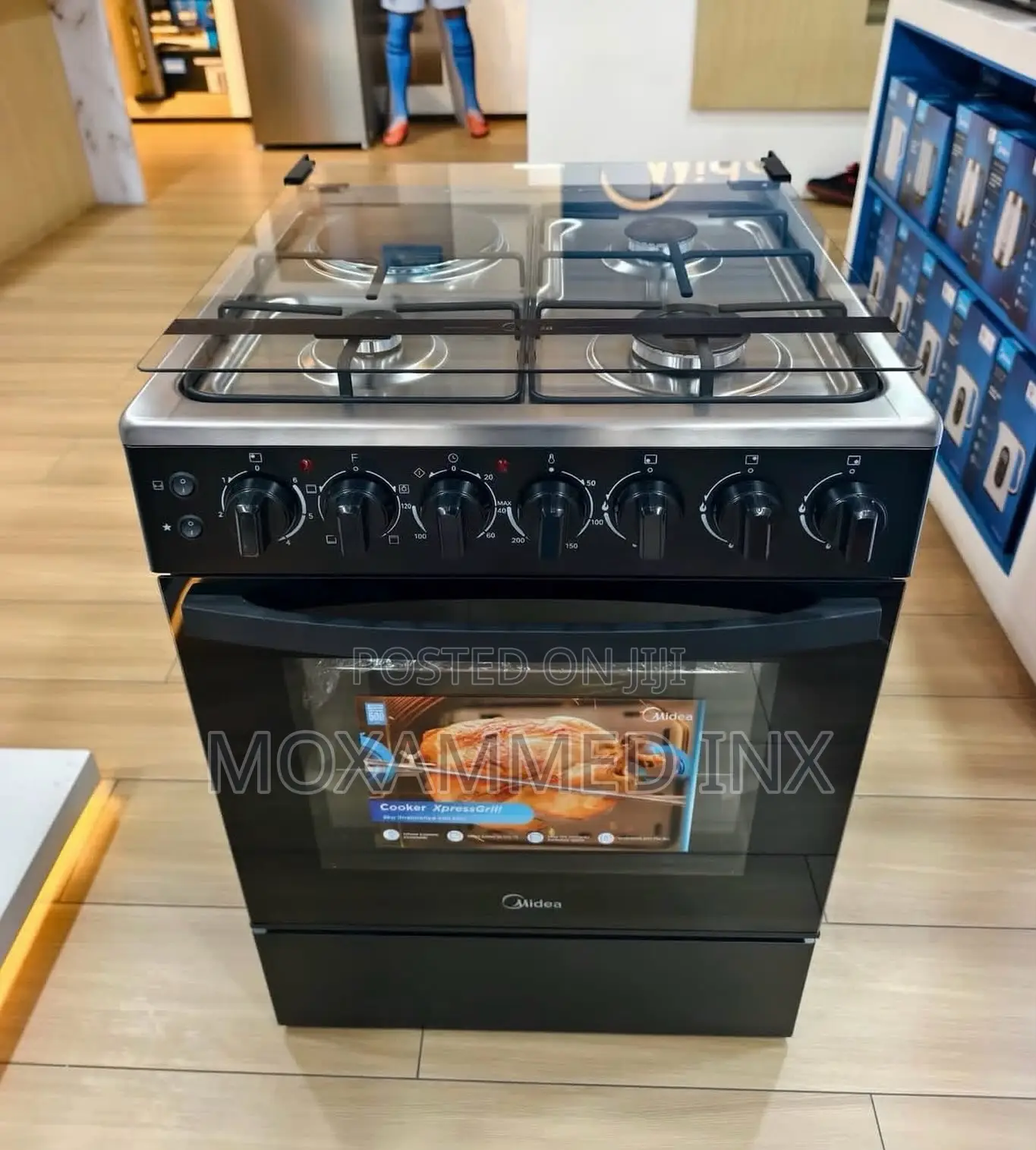 Midea Standing Cooker - Back in Stock3 Gas + 1 Electric Plateel