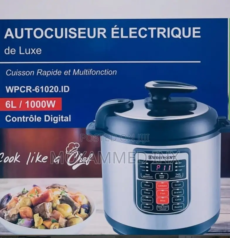 Westpoint Electric Pressure Cooker Has a 6-Liter Capacity and Operates