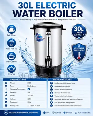 20L ELECTRIC WATER BOILER – MODEL 3008 ** 20L* Large Capacity 150