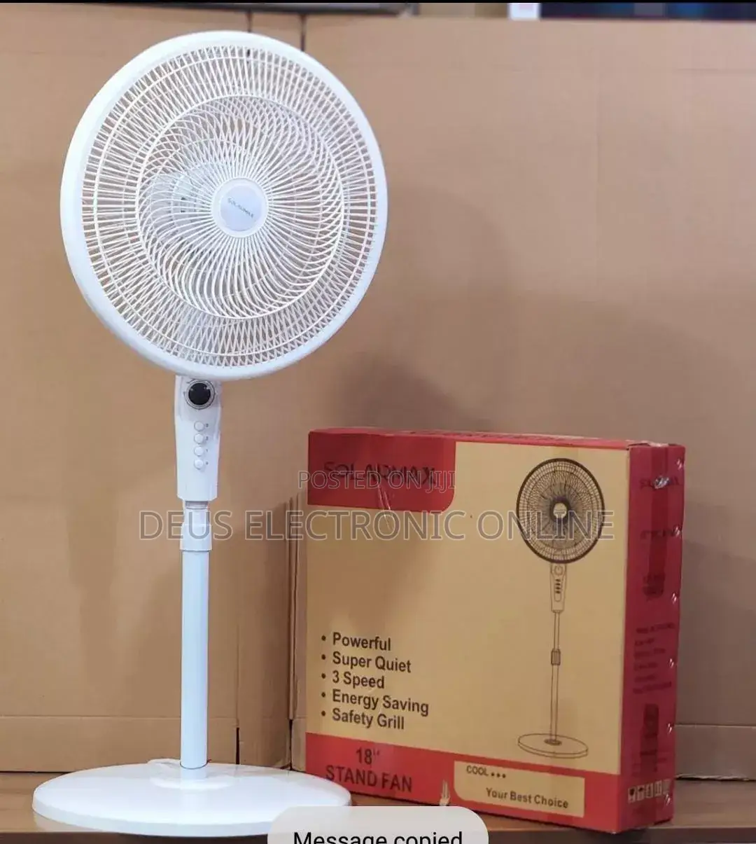 SOLAR MAX FAN SIZE 18" White 55,000 Black 53000