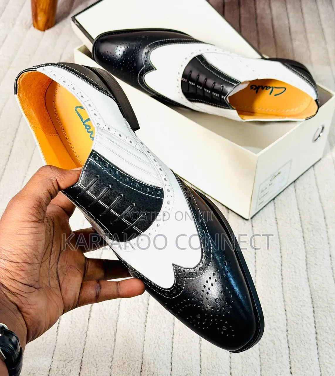 Pure Leather Double Mix Shoes