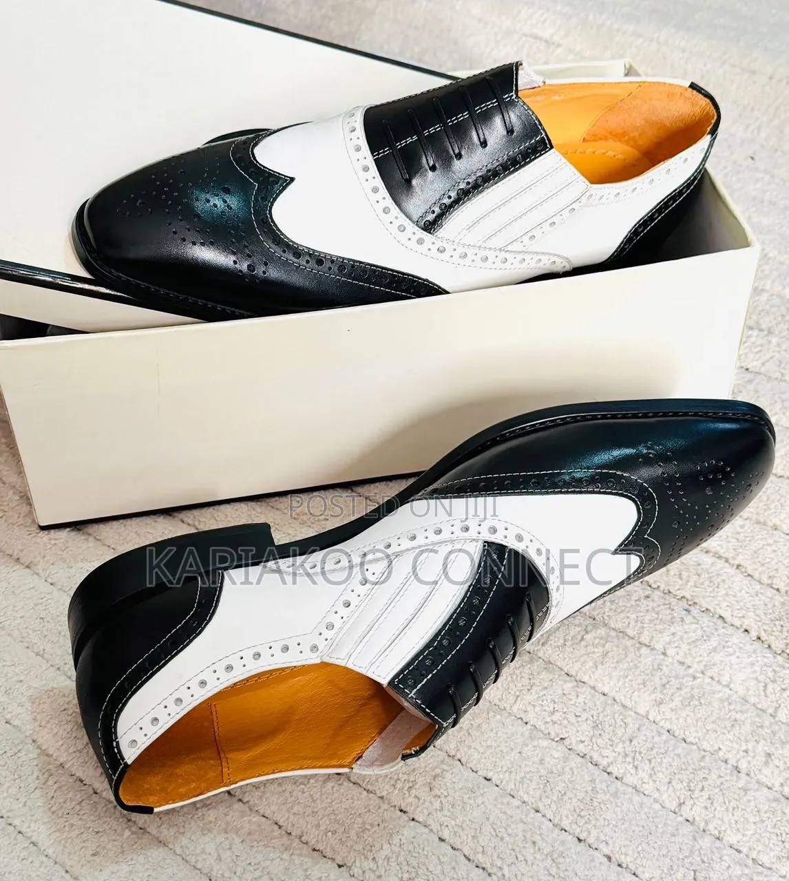 Pure Leather Double Mix Shoes