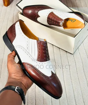 Pure Leather Brown and White Mix