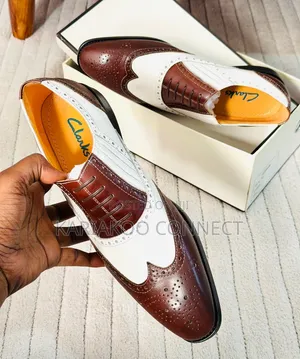 Pure Leather Brown and White Mix