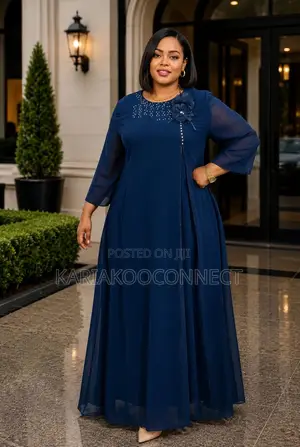 Embellished Chiffon Maxi Dress