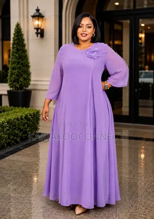 Embellished Chiffon Maxi Dress