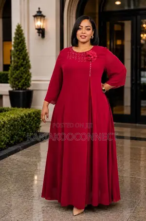 Embellished Chiffon Maxi Dress