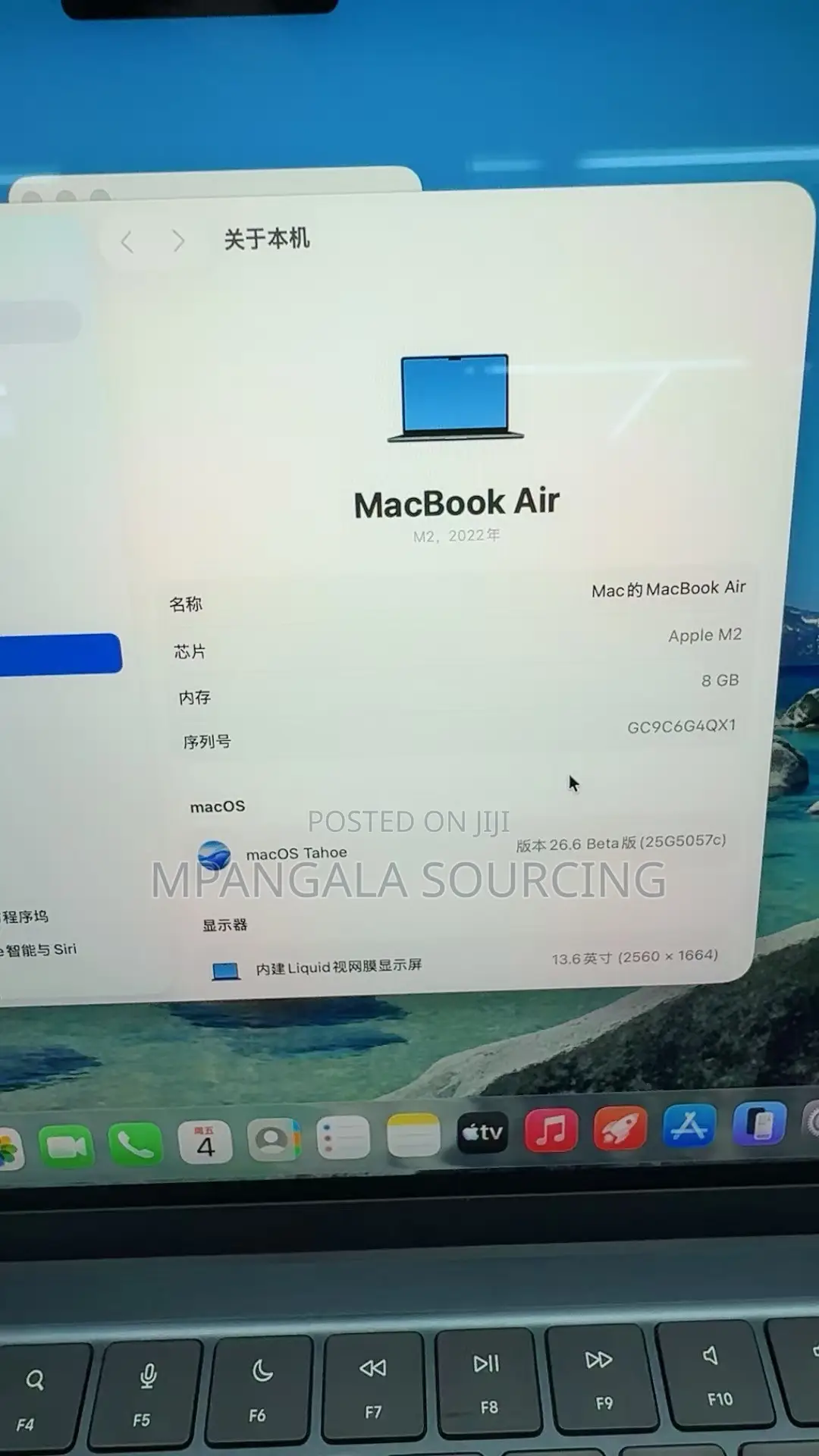 Laptop Apple MacBook Air 2022 M2 8GB Apple M2 SSD 256GB