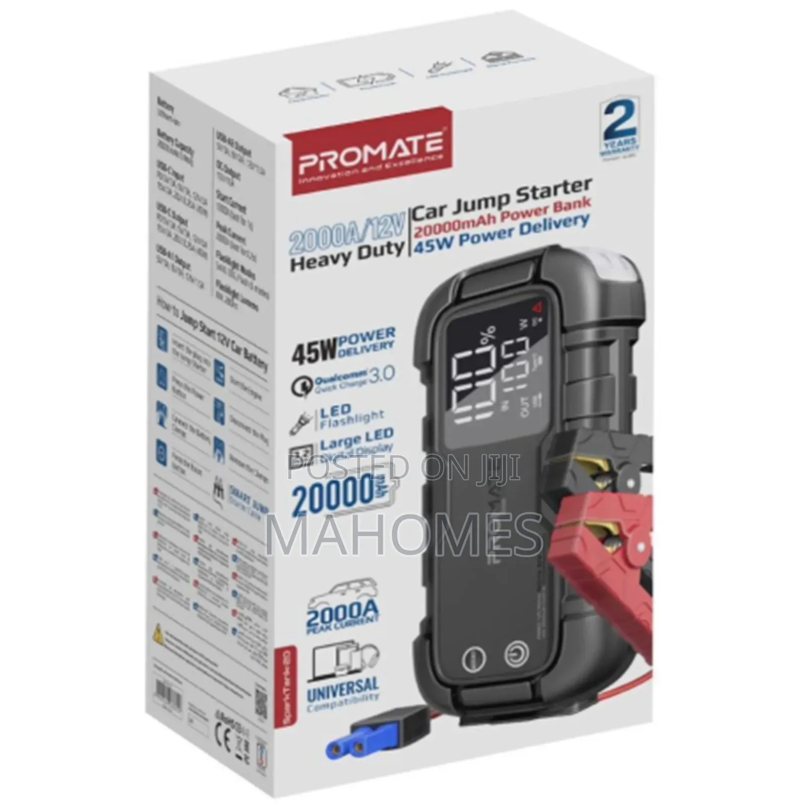 Promate Car Jump Starter 2000a/ 12v