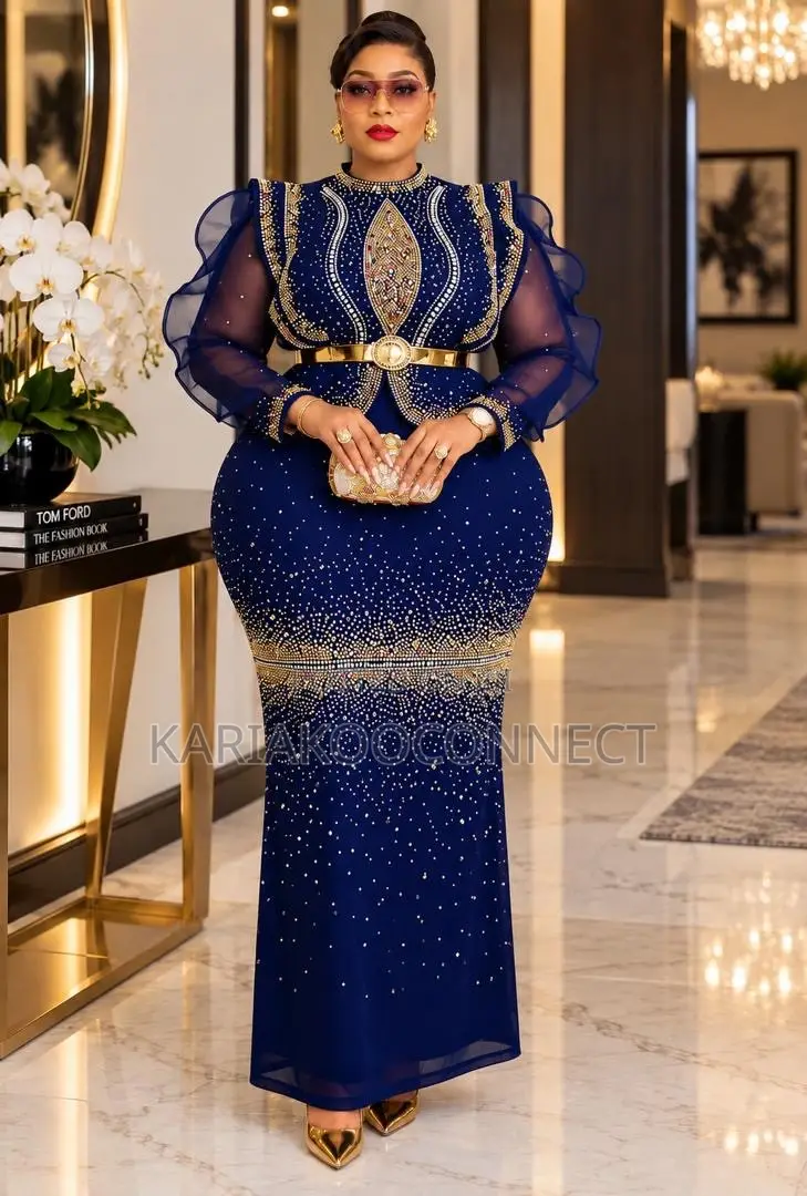 Beaded Embellished Two-Piece Skirt & Top Set