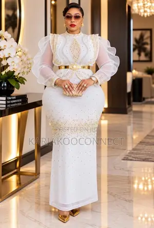 Beaded Embellished Two-Piece Skirt & Top Set