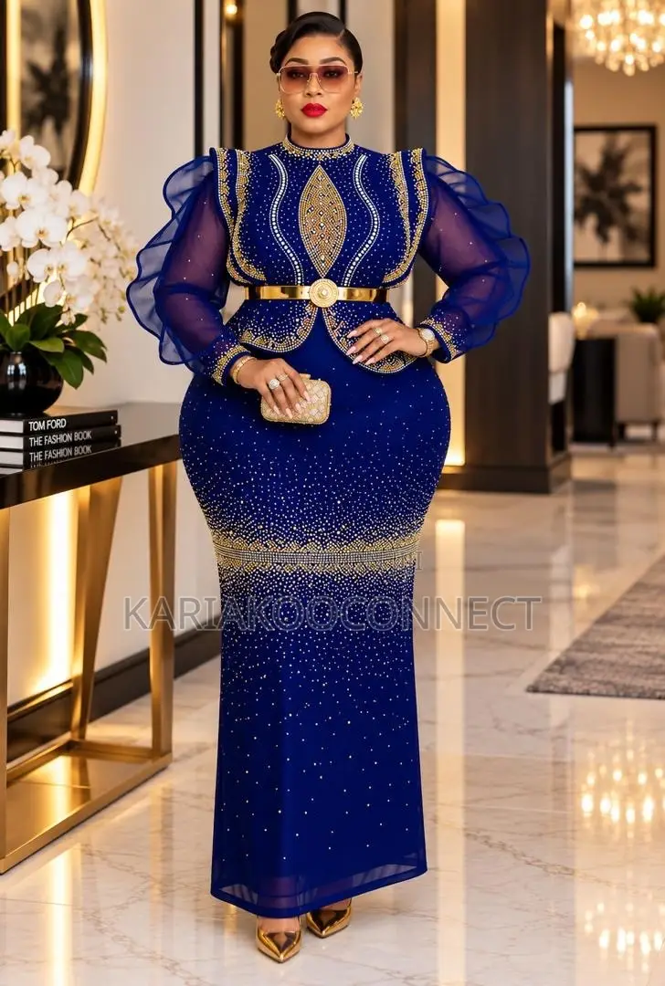 Beaded Embellished Two-Piece Skirt & Top Set