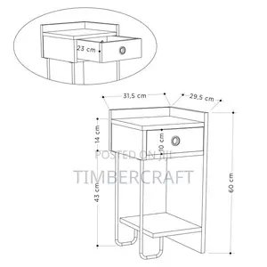 Cactus Night Stand Left Module Dark Coffee