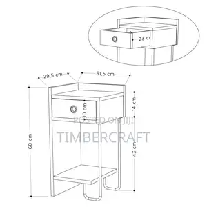 Cactus Night Stand Right Module White