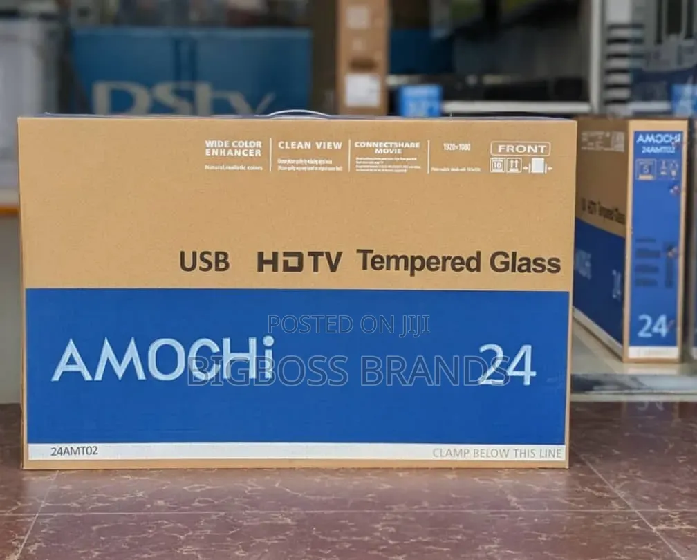 Amochi Led TV 24 Inches Tempered Glass