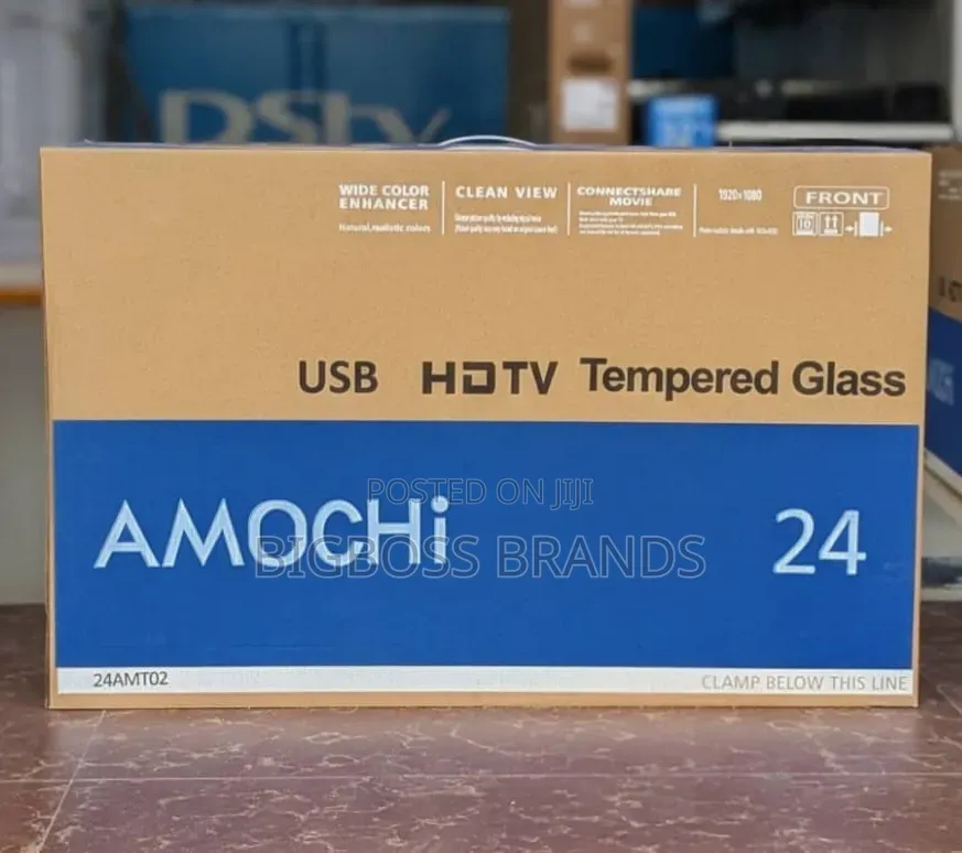 Amochi Led TV 24 Inches Tempered Glass
