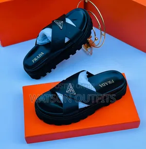 Prada Big Sole Men's Leather Sandals New and Original