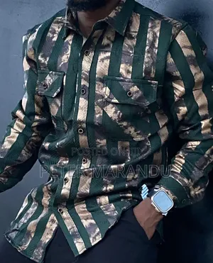 Premium Metallic Striped Casual Shirts