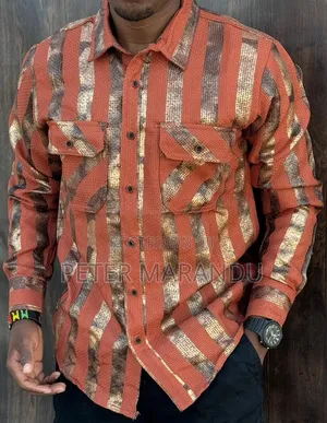 Premium Metallic Striped Casual Shirts