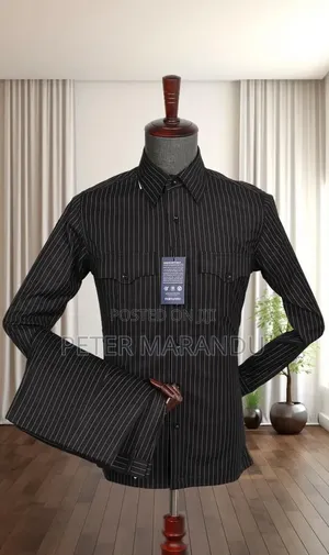Fernando Premium Pinstripe Men's Safari Suits