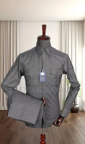 Fernando Premium Pinstripe Men's Safari Suits