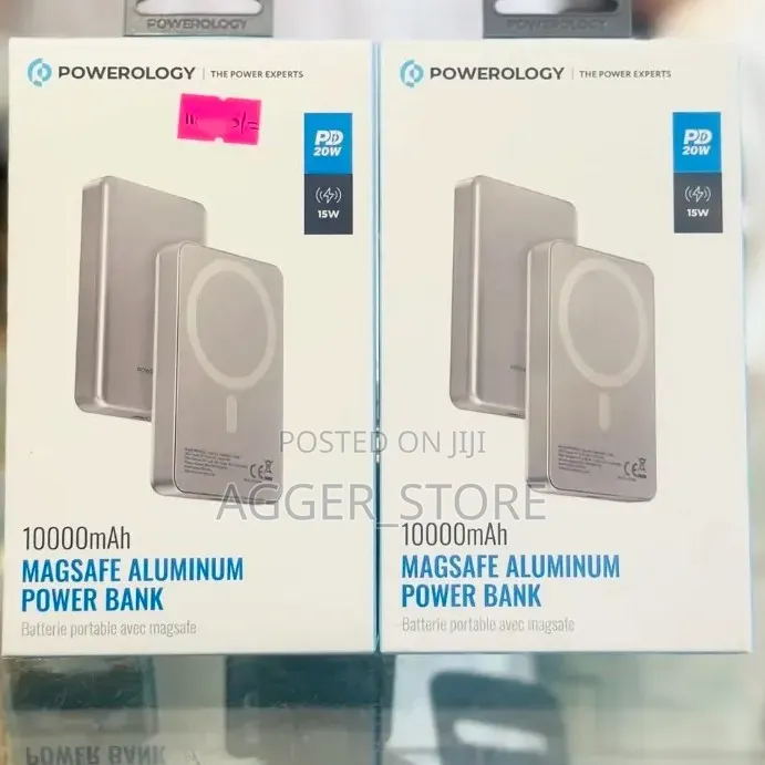 Powerology 10000mAh MagSafe Aluminum Power Bank,