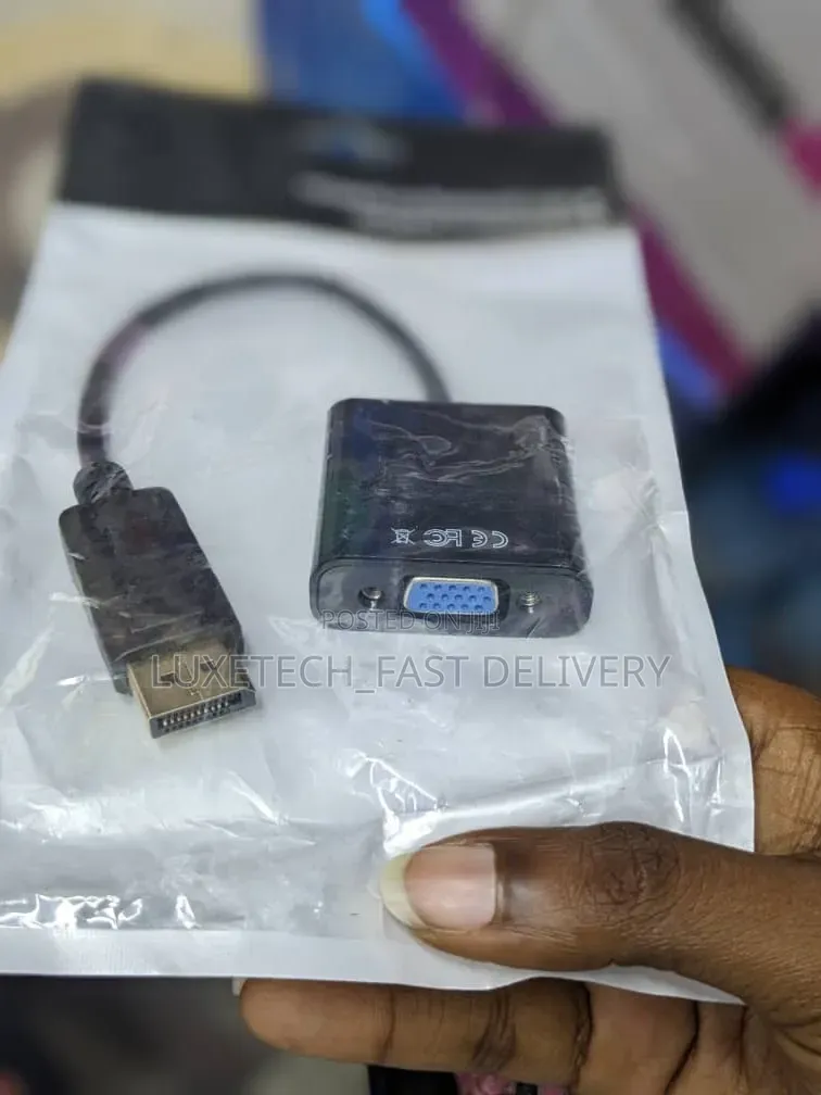 DisplayPort Male to VGA Female Adapter Cable – Laptop/PC to Monitor