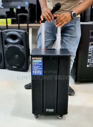 Aborder 10" 50000W Professional Trolley PA Speaker – With Wireless Mic