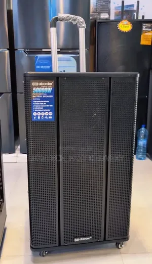 Aborder 15" 50000W Trolley PA Speaker – Rechargeable With Wireless Mic