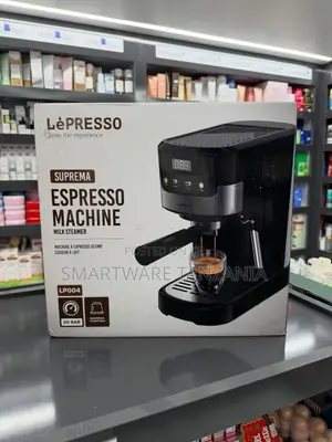 LePresso Suprema Espresso Machine With Milk Steamer, 20 Bar Pressure