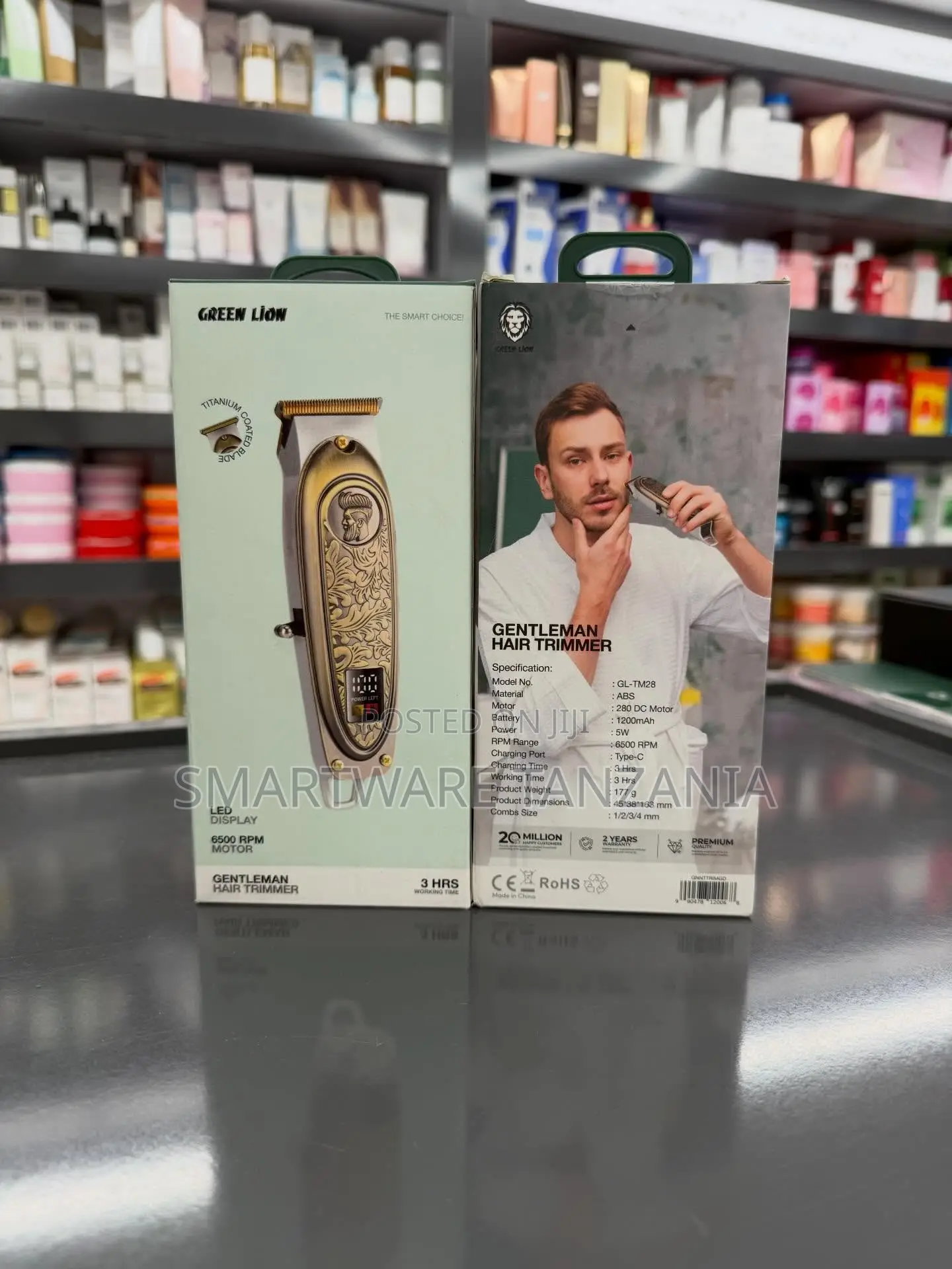 Green Lion Gentleman Hair Trimmer, 6500 RPM Motor, 3 Hours Runtime