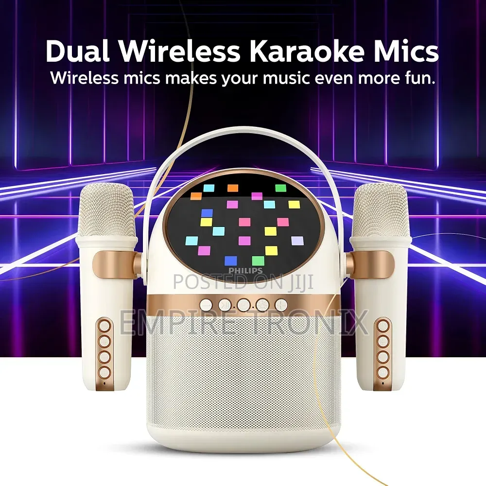 Philips TAS2509WT/00 10W Bluetooth Karaoke Speaker 2 Wireless Mics