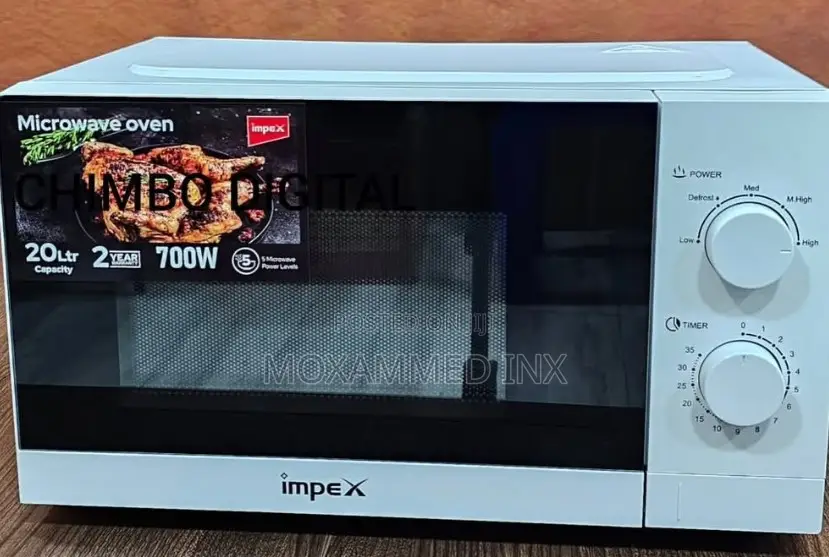 Impex Mo8101a 20-Liter Microwave Oven With a White Finish.