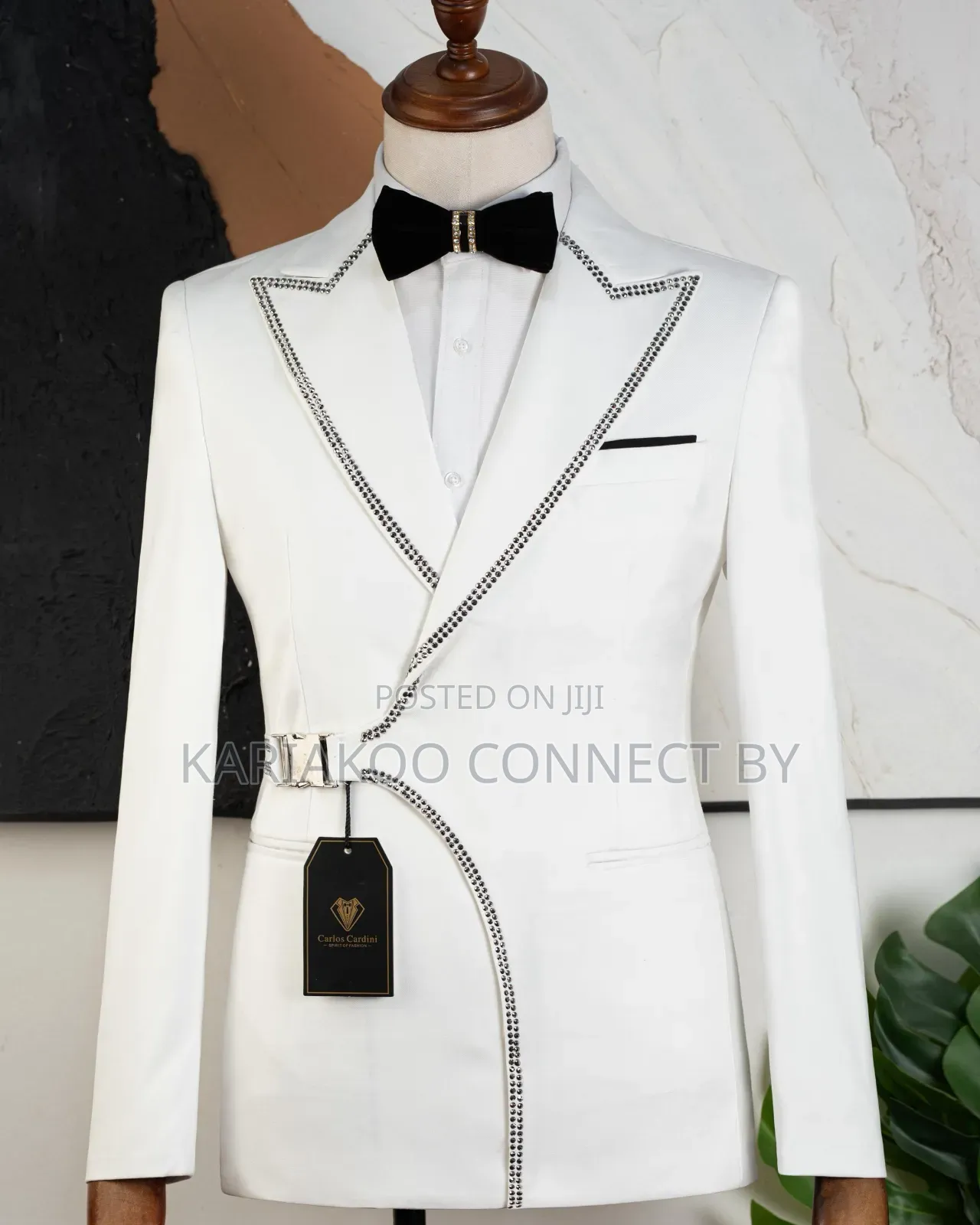 ​Premium Executive Slim Fit White Tuxedo Set