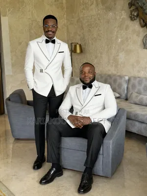 ​Premium Executive Slim Fit White Tuxedo Set