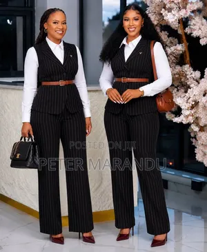 Seti Ya Suti Ya Kike Ya Maofisini (Waistcoat Corporate Trouser)