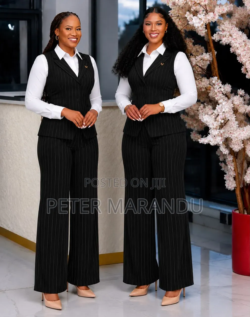 Seti Ya Suti Ya Kike Ya Maofisini (Waistcoat Corporate Trouser)
