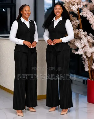 Seti Ya Suti Ya Kike Ya Maofisini (Waistcoat Corporate Trouser)
