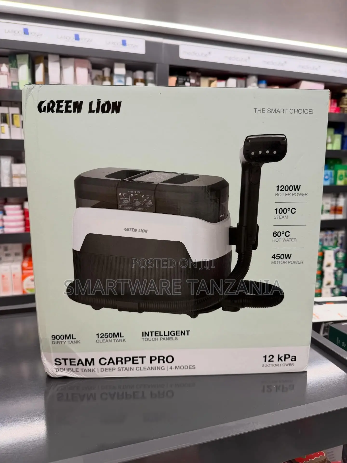 Green Lion Steam Carpet Pro 1200W, 900ML Dirty Tank, 1250ML Clean Tank