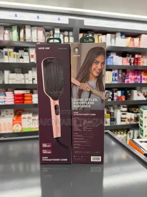 Green Lion Hair Straightener Comb With LED Display, PTC Heating, 35W