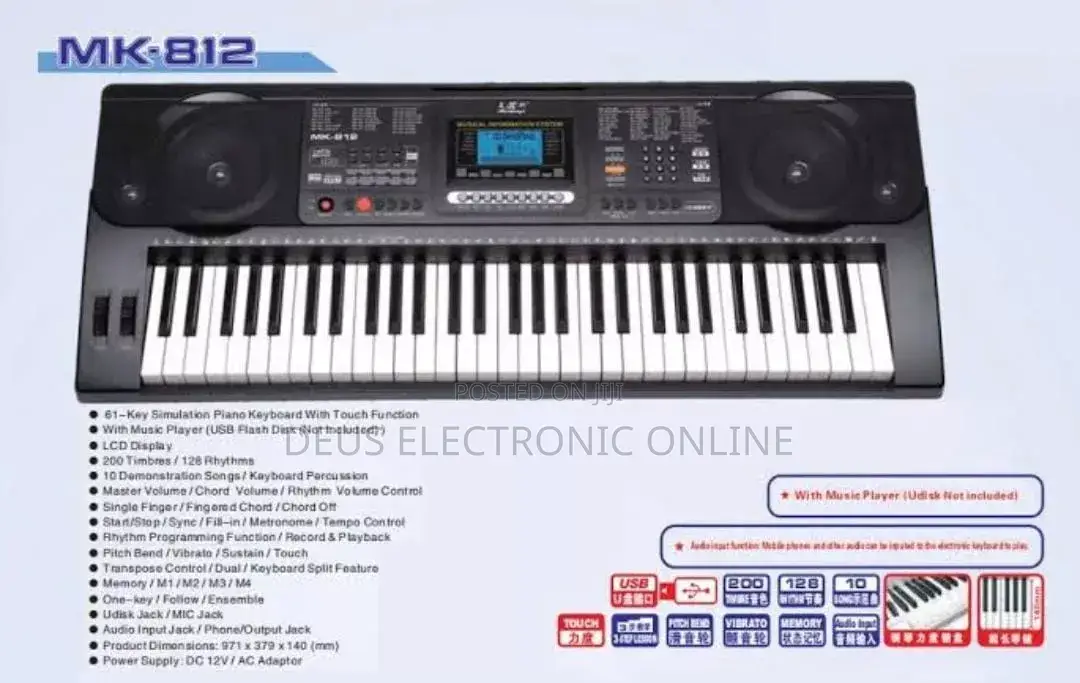 Electric Keyboard MK812 KINANDA Without Midi, Flash ipoPALE 350,000