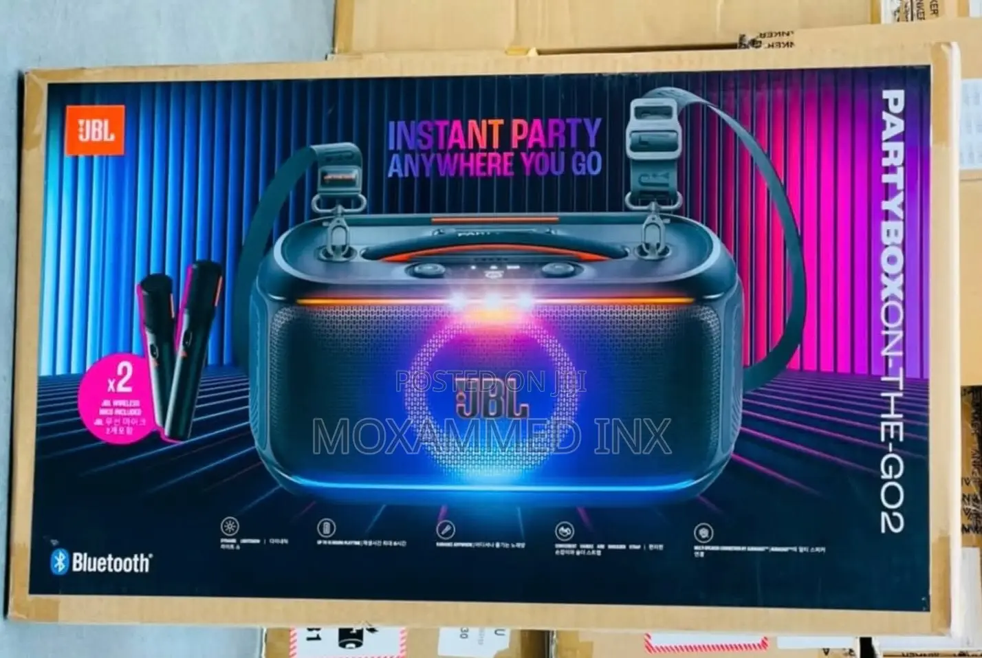 JBL Party Boxon-the-Go2 With 2 Mics