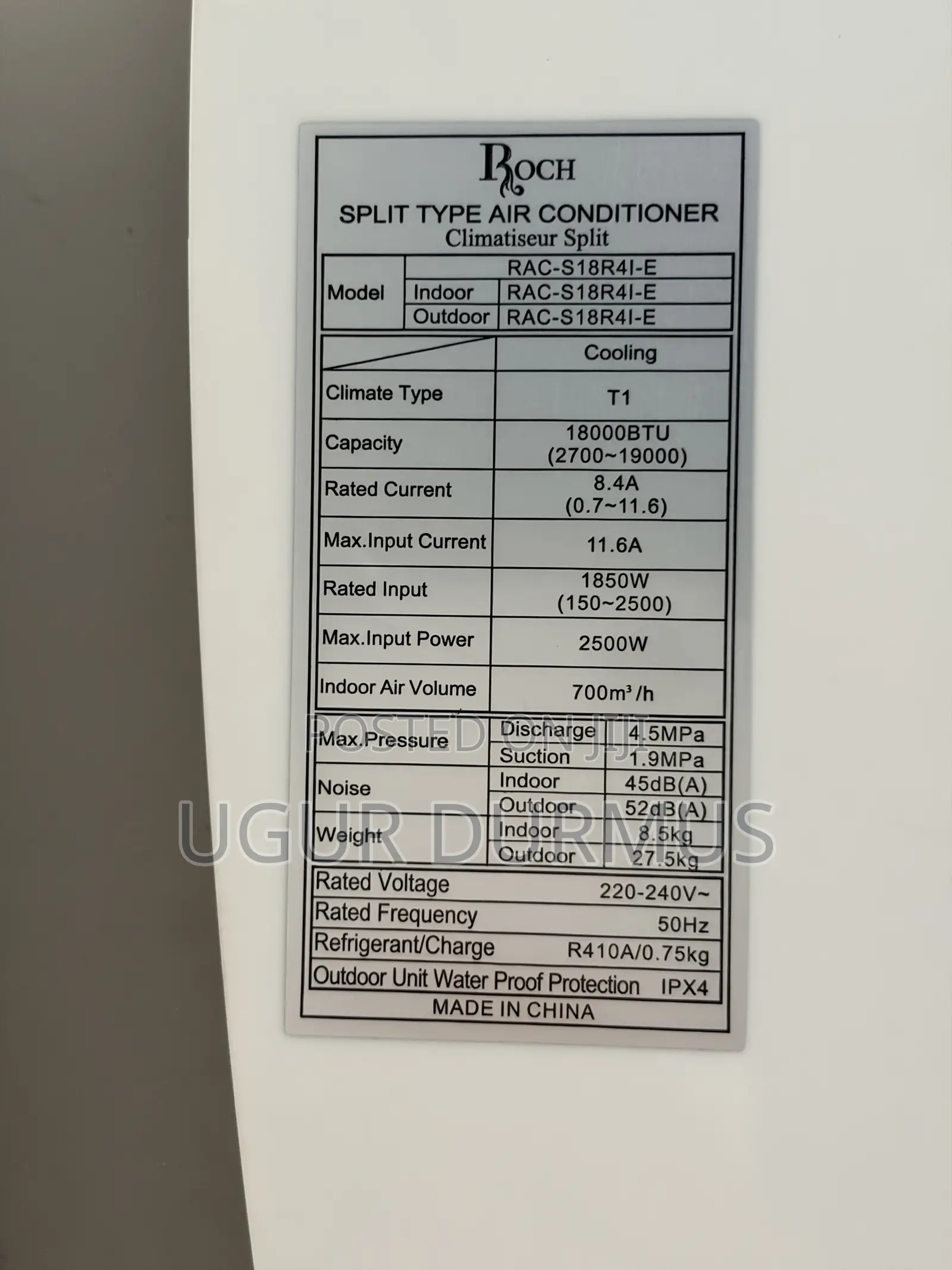 Roch AC 18.000 BTU Inverter