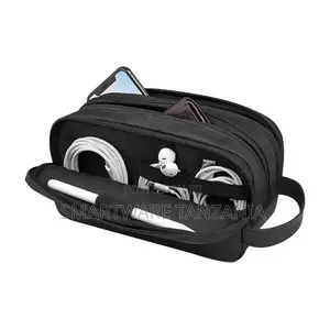 Greet Lion Tirana Travel Pouch, Water-Resistant PU Leather, Black