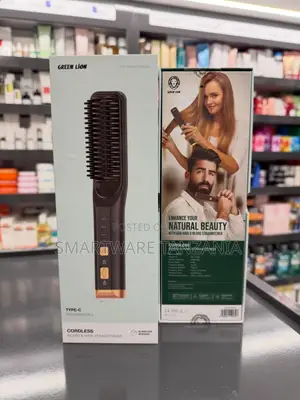 Green Lion Cordless Beard and Hair Straightener, Rechargeable Type-C
